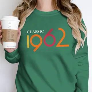 Classic 1962 Birthday Sweatshirt – Kelly Green