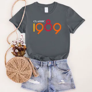Classic 1989 Birthday T-Shirt – Dark Heather