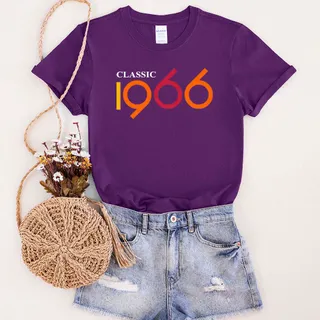 Classic 1966 Birthday T-Shirt – Purple