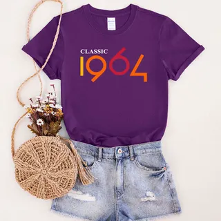 Classic 1964 Birthday T-Shirt – Purple