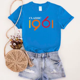 Classic 1961 Birthday T-Shirt – Royal