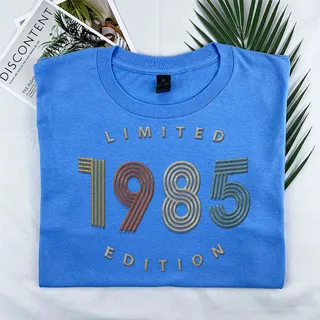 Limited Edition 1985 Embroidered T-Shirt – Royal
