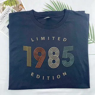 Limited Edition 1985 Embroidered T-Shirt – Navy
