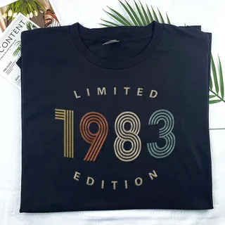 Limited Edition 1983 Embroidered T-Shirt – Black