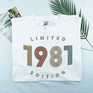 Limited Edition 1981 Embroidered T-Shirt – White