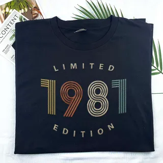 Limited Edition 1981 Embroidered T-Shirt – Black
