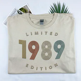 Limited Edition 1989 Embroidered T-Shirt – Khaki