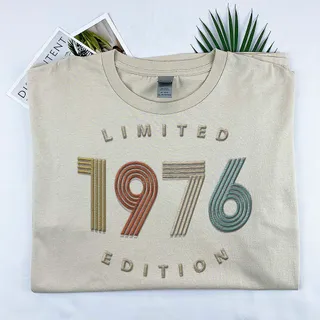 Limited Edition 1976 Embroidered T-Shirt – Khaki
