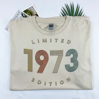 Limited Edition 1973 Embroidered T-Shirt – Khaki