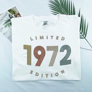 Limited Edition 1972 Embroidered T-Shirt – White