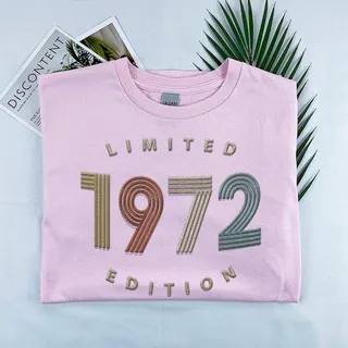 Limited Edition 1972 Embroidered T-Shirt – Pink