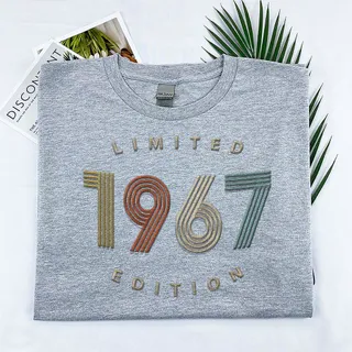 Limited Edition 1967 Embroidered T-Shirt – Sport Grey