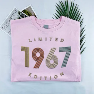 Limited Edition 1967 Embroidered T-Shirt – Pink