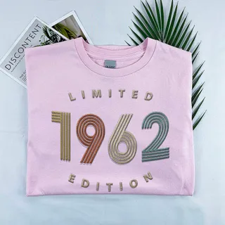 Limited Edition 1962 Embroidered T-Shirt – Pink