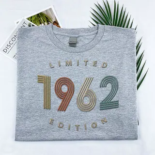 Limited Edition 1962 Embroidered T-Shirt – Sport Grey