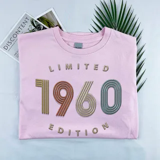 Limited Edition 1960 Embroidered T-Shirt – Pink