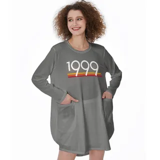 Best 1999 Birthday Pocket Dress – Grey