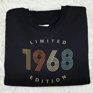 Limited Edition 1968 Embroidered Sweatshirt – Black