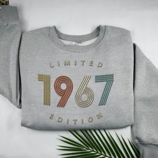 Limited Edition 1967 Embroidered Sweatshirt – Sport Grey