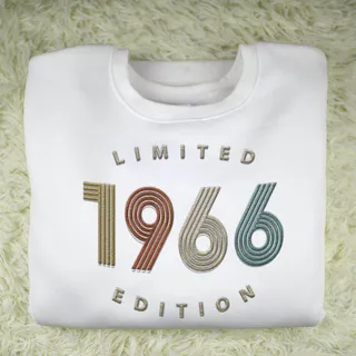 Limited Edition 1966 Embroidered Sweatshirt – White