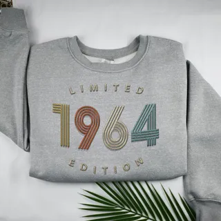 Limited Edition 1964 Embroidered Sweatshirt – Sport Grey