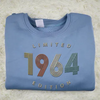 Limited Edition 1964 Embroidered Sweatshirt – Blue