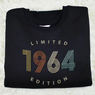 Limited Edition 1964 Embroidered Sweatshirt – Black