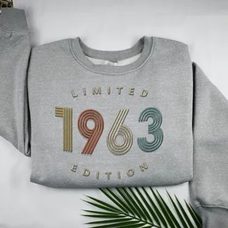 Limited Edition 1963 Embroidered Sweatshirt – Sport Grey