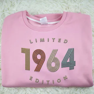 Limited Edition 1964 Embroidered Sweatshirt – Pink