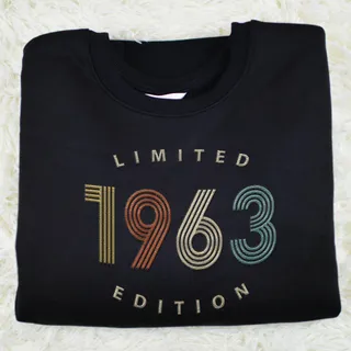 Limited Edition 1963 Embroidered Sweatshirt – Black