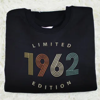 Limited Edition 1962 Embroidered Sweatshirt – Black