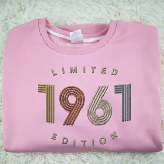 Limited Edition 1961 Embroidered Sweatshirt – Pink