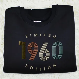 Limited Edition 1960 Embroidered Sweatshirt – Black