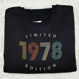 Limited Edition 1978 Embroidered Sweatshirt – Black