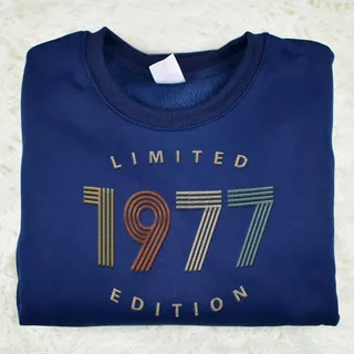 Limited Edition 1977 Embroidered Sweatshirt – Navy