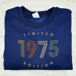 Limited Edition 1975 Embroidered Sweatshirt – Navy