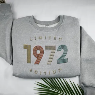 Limited Edition 1972 Embroidered Sweatshirt – Sport Grey