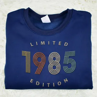 Limited Edition 1985 Embroidered Sweatshirt – Navy