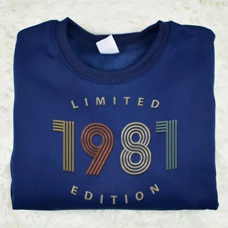 Limited Edition 1981 Embroidered Sweatshirt – Navy