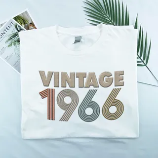 Vintaged 1966 Embroidered T-Shirt – White