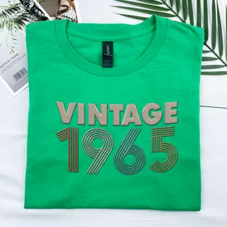 Vintaged 1965 Embroidered T-Shirt – Irish Green
