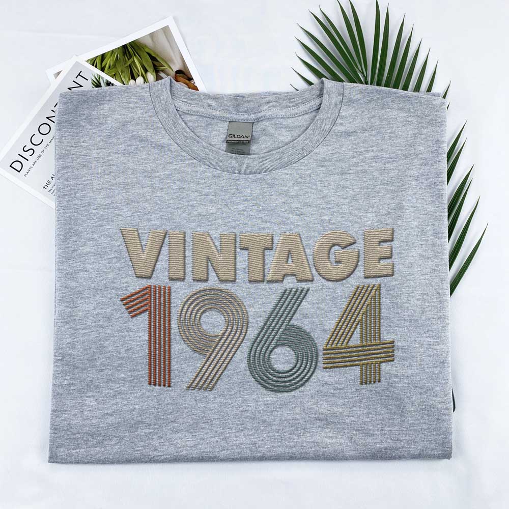 Vintaged 1964 Embroidered T-Shirt - variant image 1