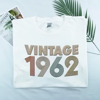 Vintaged 1962 Embroidered T-Shirt – White