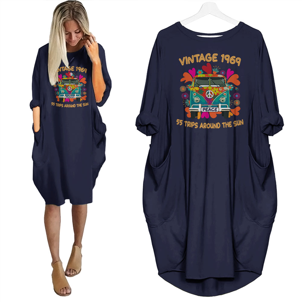 Vintage 1969 Around The Sun Birthday Pocket Dress - variant image 1
