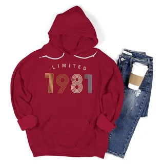 Not Perfect But Limited 1981 Birthday Hoodie For Women Men – Cardinal Red