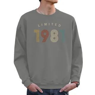 Limited 1981 Birthday Sweatshirt For Men Women – Grey