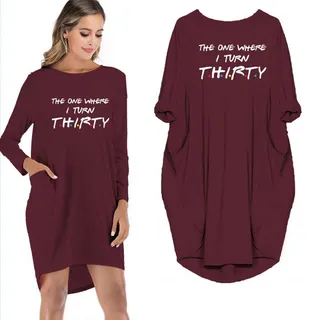 The One Where I Turn Thirty Pocket Dress – Red