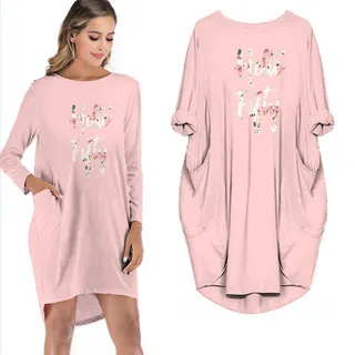 Hello Fifty Pocket Dress – Pink