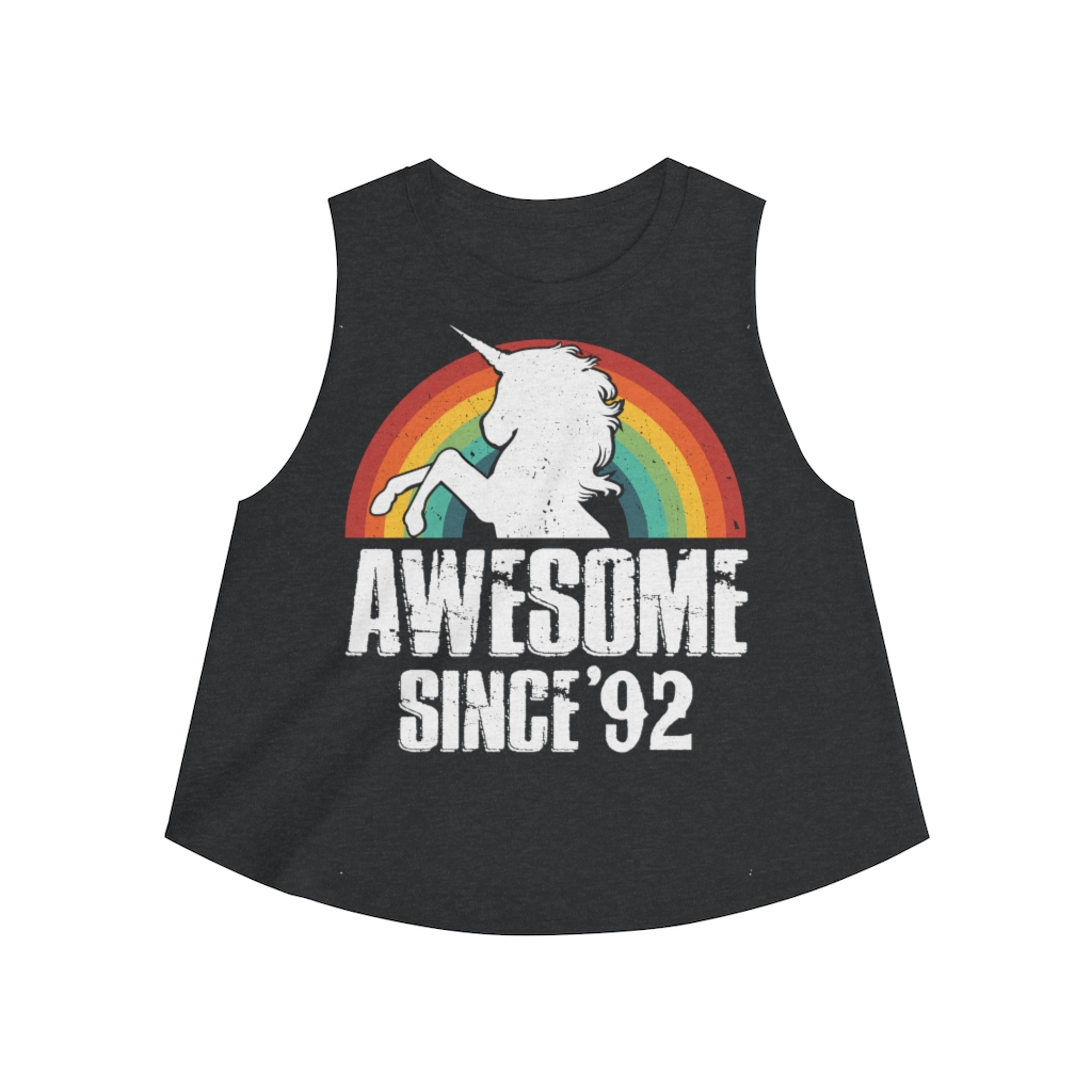 28th Birthday Gift Ideas For Girls| 28th Unicorn Birthday Shirts Awesome Since 1992 - Women's Crop top - variant image 1