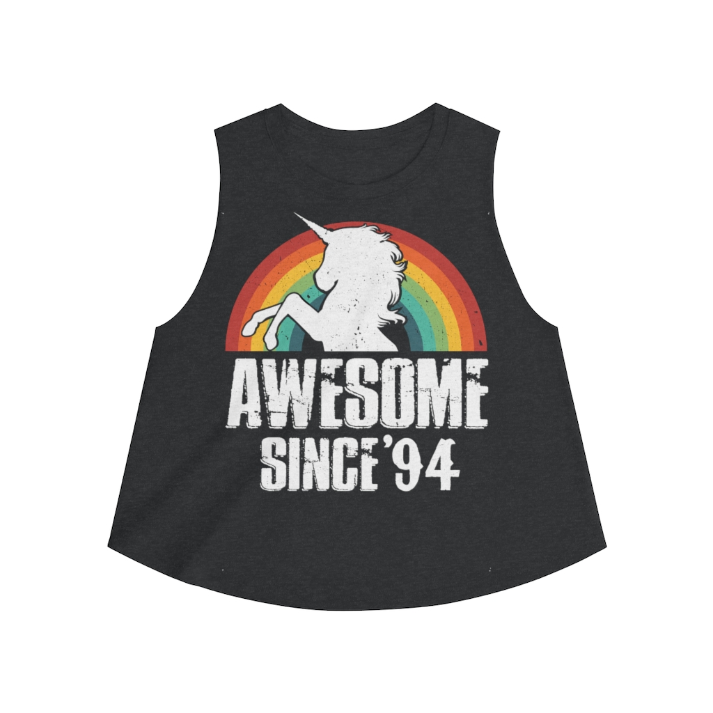 26th Birthday Gift Ideas For Girls| 26th Unicorn Birthday Shirts Awesome Since 1994 - Women's Crop top - variant image 1